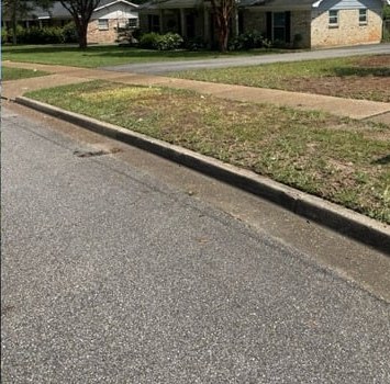 Clean curb after junk removal
